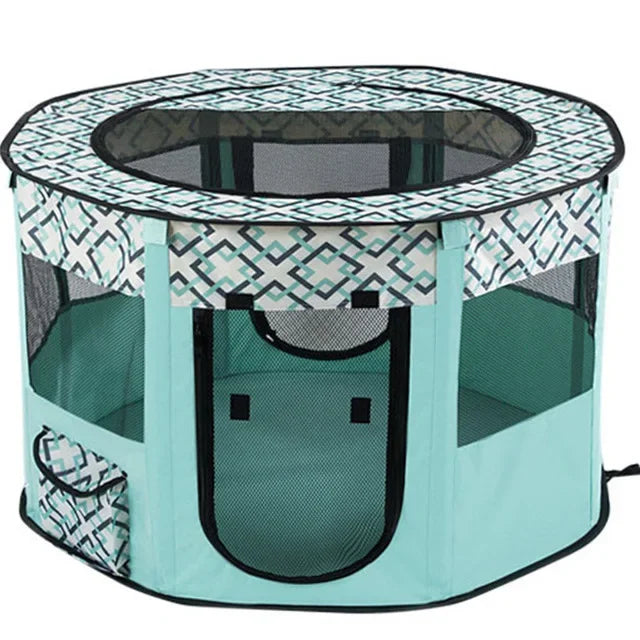 Large Foldable Pet House Bed for Dogs and Cats, Cozy Indoor Tent with Soft Sleeping Cushion.