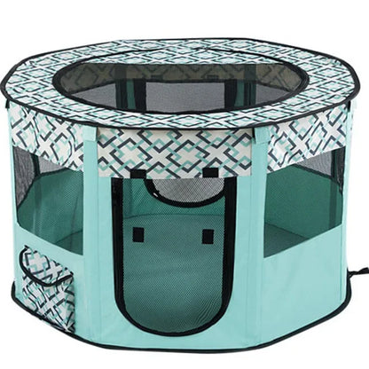 Large Foldable Pet House Bed for Dogs and Cats, Cozy Indoor Tent with Soft Sleeping Cushion.