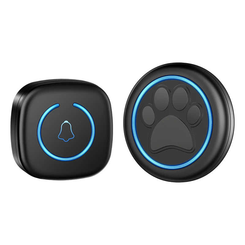 Pet Training Doorbell Button – 300m Range Wireless Ringer with 60 Sounds, High-Volume Smart Bell for Cat & Dog Communication Training.