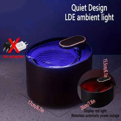 3L USB Pet Water Fountain – Silent Automatic Circulating Water Dispenser with Intelligent Filter for Cats & Dogs, Battery-Free Design.