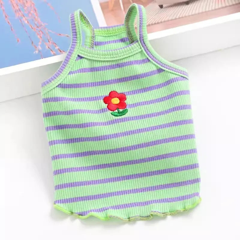 Fashion Pet Suspender Vest – Breathable Lightweight Summer Shirt for Dogs & Cats, Casual Puppy Pet Costume Clothing.