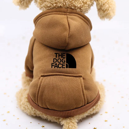 Autumn & Winter Pet Sweater – Sports Style Two-Legged Dog & Cat Outfit with Cowboy Pocket.