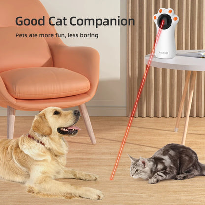 ROJECO Automatic Cat Laser Toy – Smart Interactive LED Laser Teaser for Indoor Cats, Kittens & Small Pets, Handheld Pet Play Accessory.