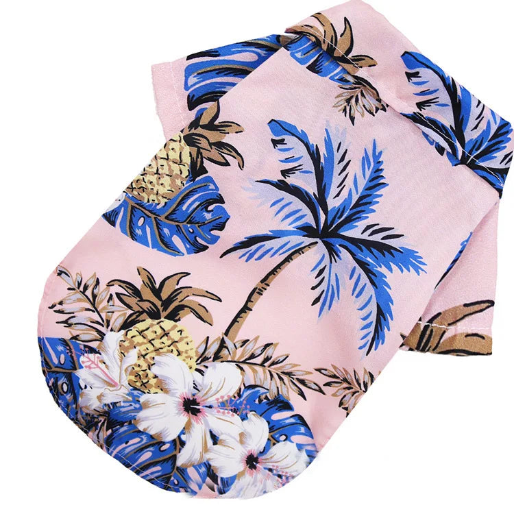 Hawaiian Style Pet Shirt – Summer Beach Dog Clothes for Small & Medium Dogs, Puppies and Cats