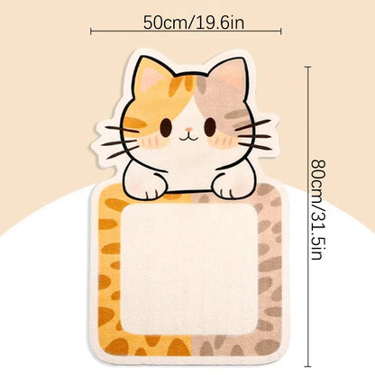 Self-Adhesive Cat Scratcher – Wall-Mounted Felt Scratch Mat with Hanging Toy, Durable Cat Scratching Pad for Cats.