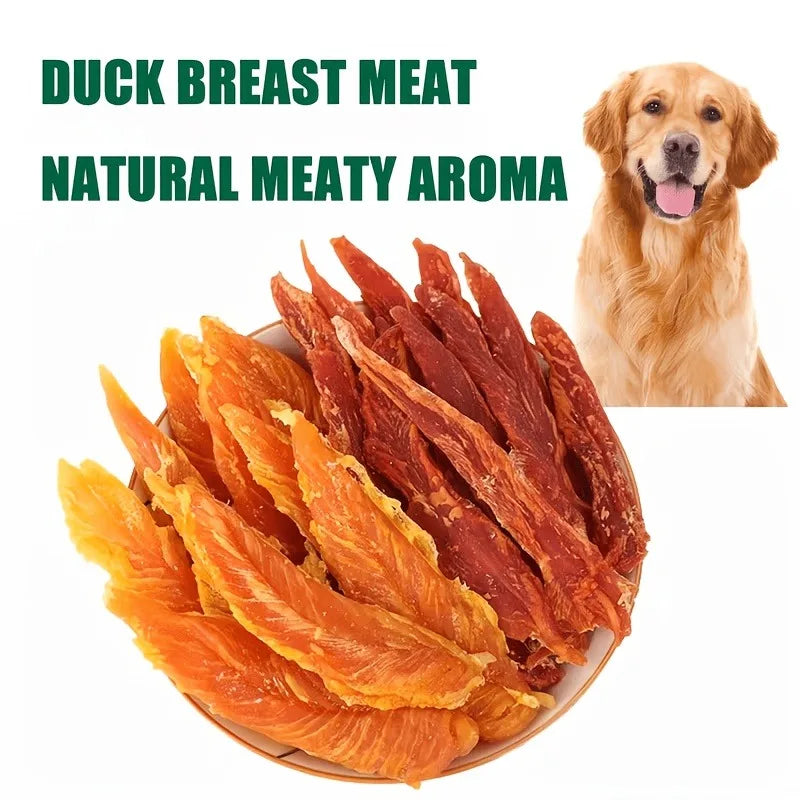 Cat And Dog Treats Chicken Jerky, Chicken Breast Slices - High Protein Healthy Snacks, Dental Chews, Training Rewards For Puppies, Kittens, Adult Dogs And Cats - Grain Free, Pet Nutrition Chewing Treats.