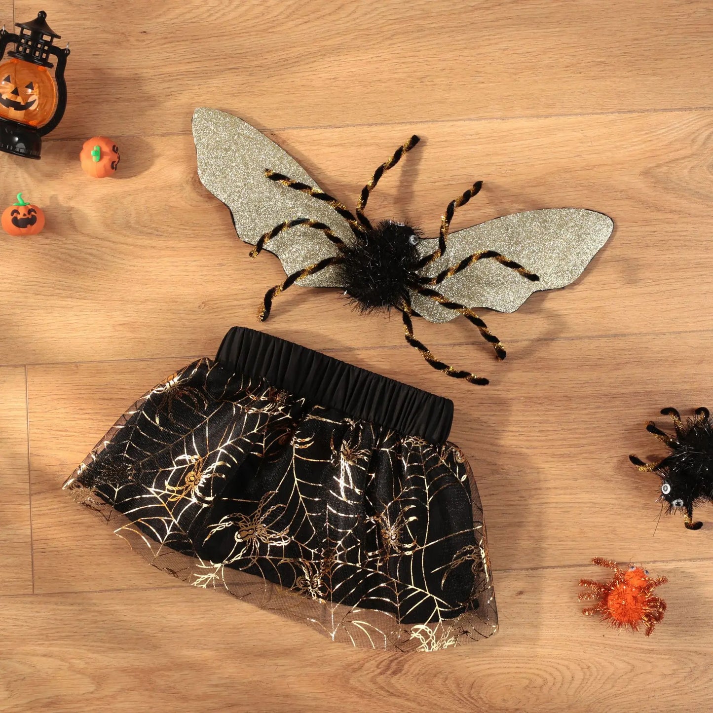 Halloween Spider Dog Costume – Funny Spider Wings Cosplay Outfit for Dogs & Puppies.