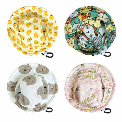 Adjustable Pet Sun Hat – Breathable Outdoor Fisherman Hat for Cats & Dogs, Lightweight Sunshade Cap for Travel.