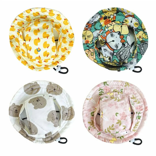 Adjustable Pet Sun Hat – Breathable Outdoor Fisherman Hat for Cats & Dogs, Lightweight Sunshade Cap for Travel.