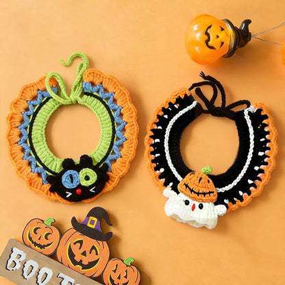 Halloween Pet Bandana Collar – Festive Holiday Scarf Bib for Dogs, Puppies & Cats.