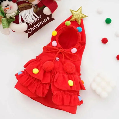 Cute Christmas Dog Cape – Adorable Holiday Pet Costume for Parties & Role-Play