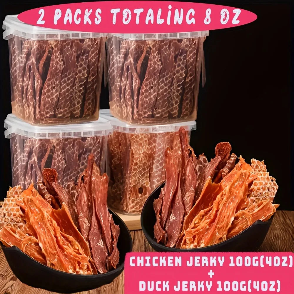 Assorted Dog Treat Pack, High-Protein Dried Chicken & Duck with Freeze-Dried Egg Yolk, Grain-Free Soft Chew Training Rewards for Puppies and Dogs of All Sizes.