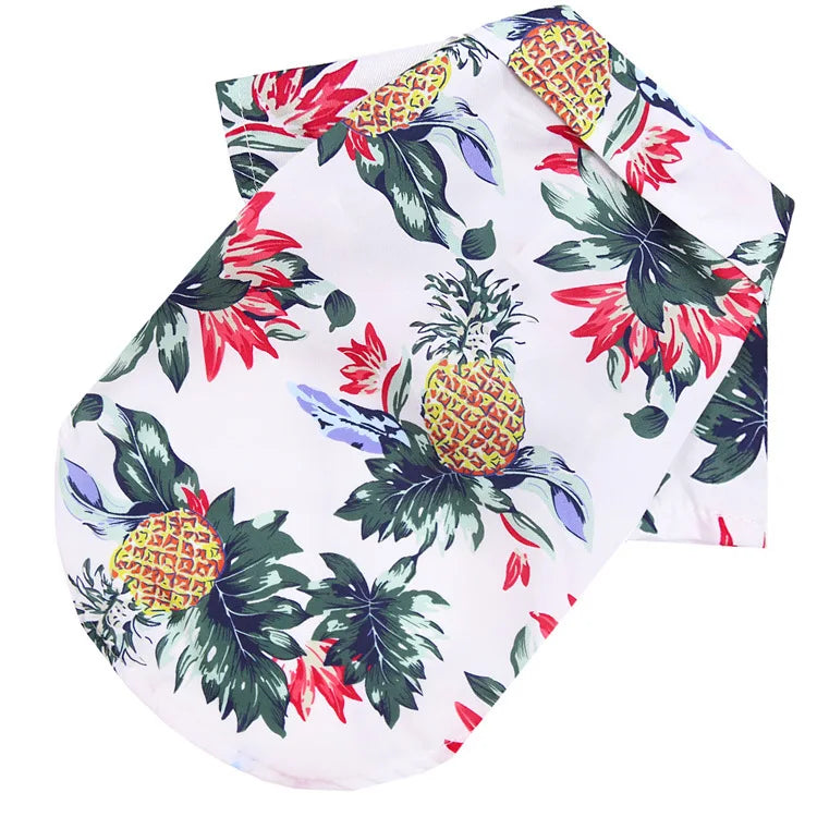 Hawaiian Style Pet Shirt – Summer Beach Dog Clothes for Small & Medium Dogs, Puppies and Cats