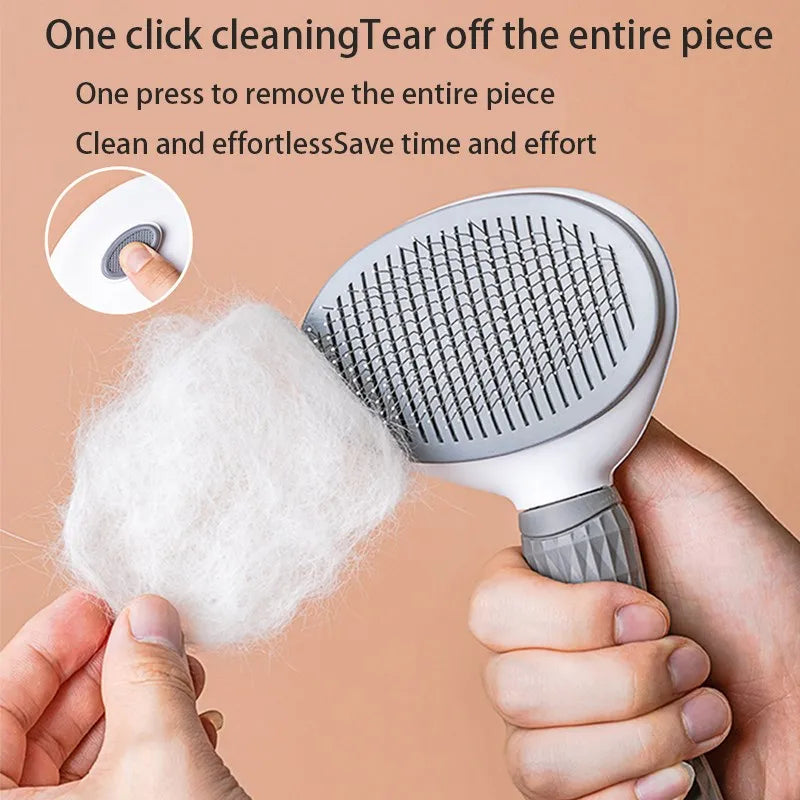 Pet Hair Removal Brush – Grooming Comb for Dogs & Cats, Effective Fur Deshedding Tool for Puppies, Kittens & Pet Care Supplies.