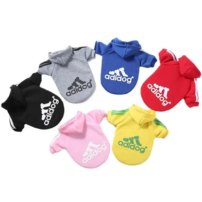 Winter Dog Hoodie – Adidog Sports Sweatshirt, Warm Coat for Small, Medium, Large Dogs & Cats, Comfortable Pet Winter Outfit.