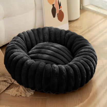 40–70cm Round Plush Pet Bed – Super Soft Warm Sleeping Bed for Cats & Medium Dogs