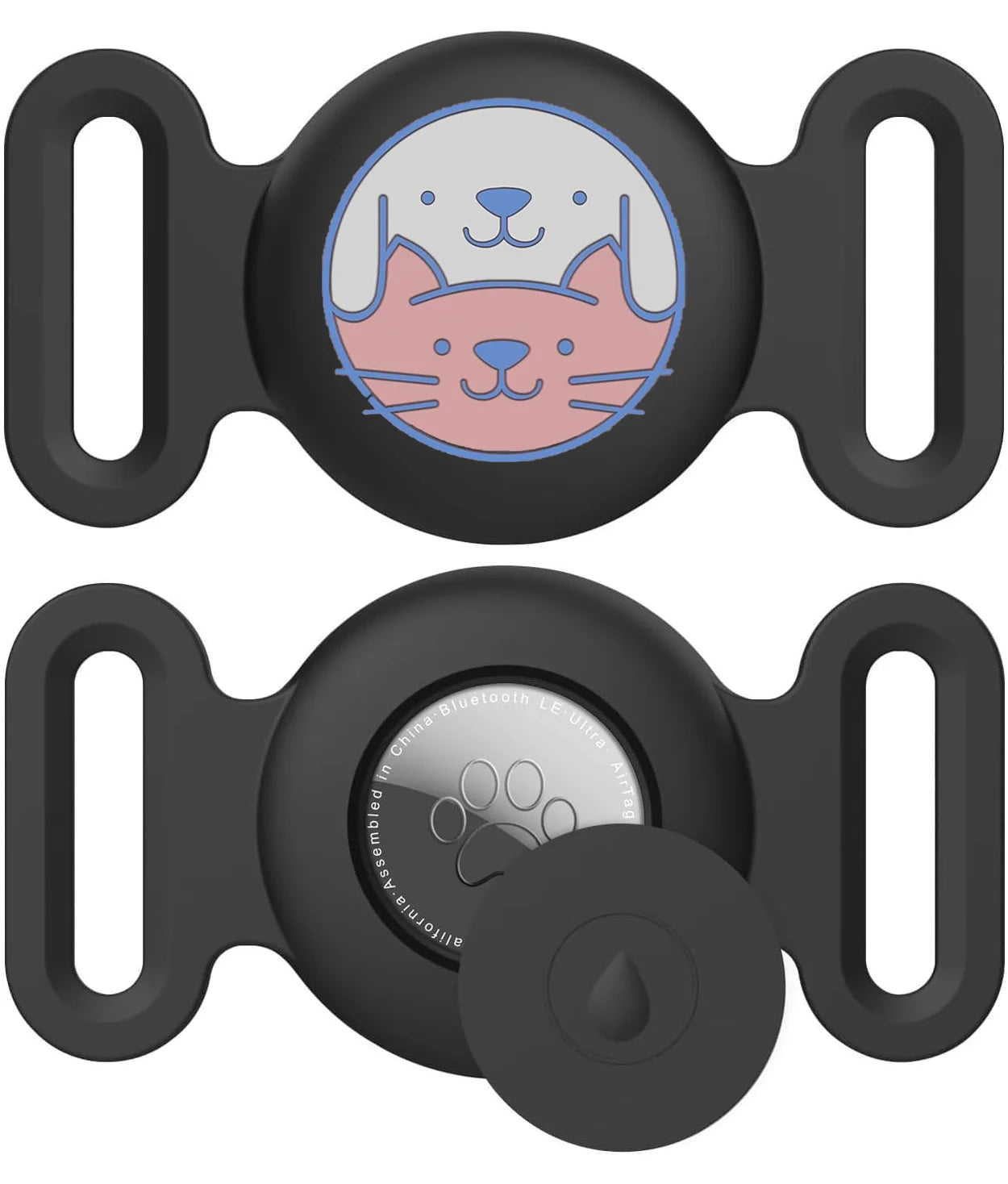 AirTag Pet Collar Holder – Silicone Anti-Lost Protective Case for Dog & Cat Collars, Secure Tracker Mount for Pets.