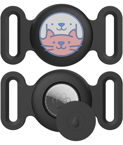 AirTag Pet Collar Holder – Silicone Anti-Lost Protective Case for Dog & Cat Collars, Secure Tracker Mount for Pets.