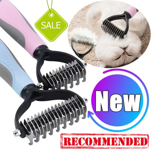 Professional Pet Grooming Comb – Dog & Cat Hair Removal Brush for Shedding, Fur Trimming & Puppy Grooming Care.