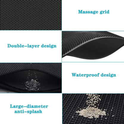 Cat Litter Mat With Gift Double Layer Waterproof Pet Litter Box Mat Non-slip Sand Cat Pad Washable Bed Mat Clean Pad Products.