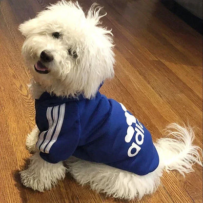 Winter Dog Hoodie – Adidog Sports Sweatshirt, Warm Coat for Small, Medium, Large Dogs & Cats, Comfortable Pet Winter Outfit.