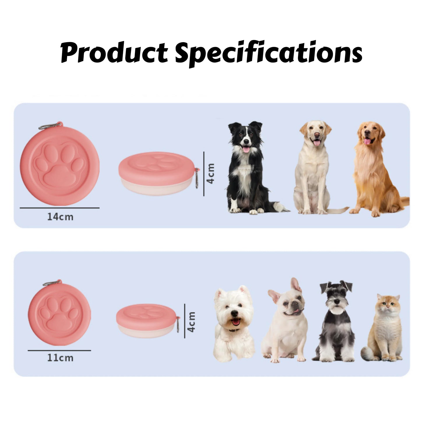Portable Outdoor Pet Bowl – 2-in-1 Travel Food & Water Dish with Treat Compartment for Hiking, Camping & On-the-Go Feeding.