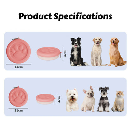 Portable Outdoor Pet Bowl – 2-in-1 Travel Food & Water Dish with Treat Compartment for Hiking, Camping & On-the-Go Feeding.