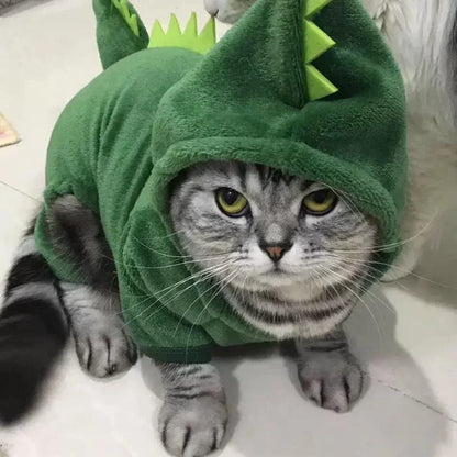 Cartoon Animal Pet Costume – Warm Winter Jumpsuit Pajamas for Small Dogs & Cats.
