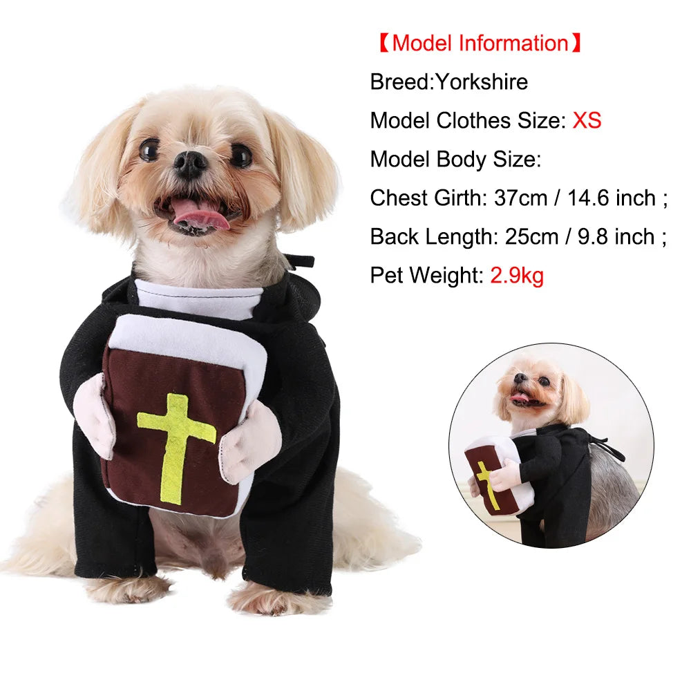 Halloween Pet Cosplay Costume – Funny Jesus Dress-Up Party Outfit for Small & Medium Dogs, Cats, Yorkies & Chihuahuas.