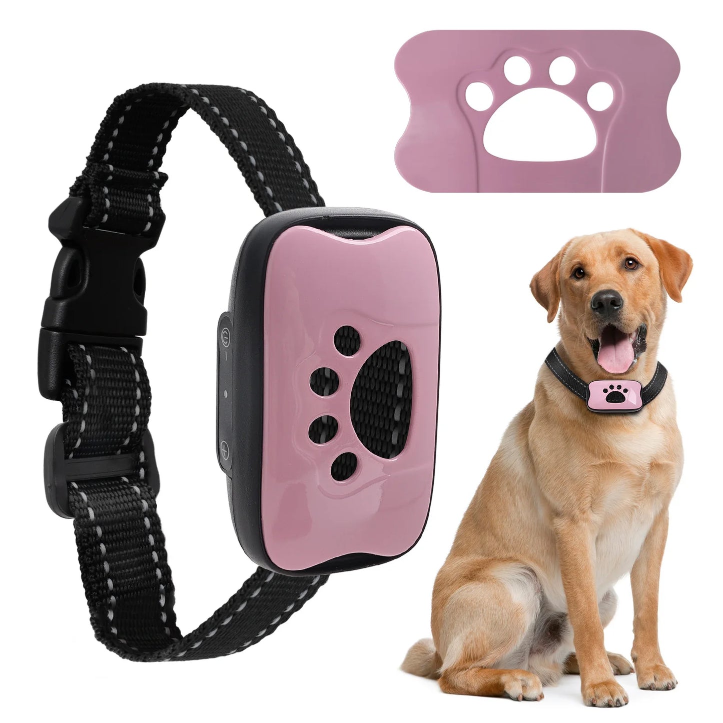 Pet Dog Anti-Barking Training Collar – USB Rechargeable Ultrasonic & Vibration Bark Control Device.