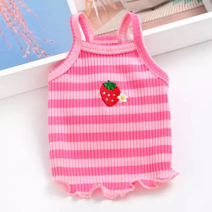 Fashion Pet Suspender Vest – Breathable Lightweight Summer Shirt for Dogs & Cats, Casual Puppy Pet Costume Clothing.