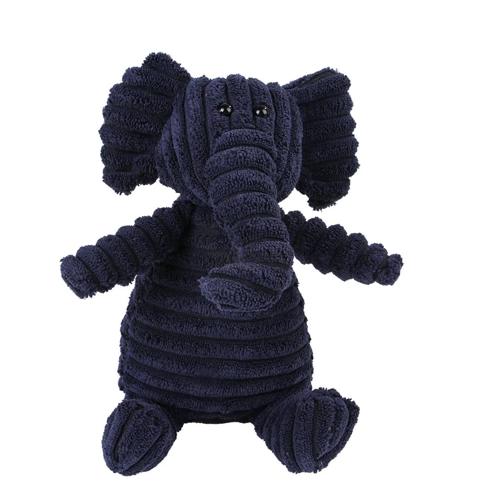 Pet Dog Molar Plush Toy – Corduroy Monkey & Pig Squeaky Chew Toy for Teeth Cleaning, Training & Interactive Play for Large Dogs.