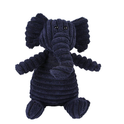 Pet Dog Molar Plush Toy – Corduroy Monkey & Pig Squeaky Chew Toy for Teeth Cleaning, Training & Interactive Play for Large Dogs.
