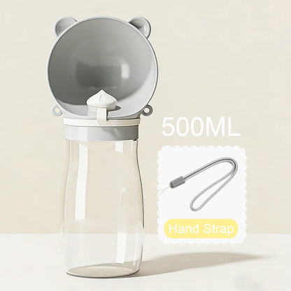 Portable Dog Water Bottle with Food Container – Leakproof Travel Feeder & Drinking Bowl for Dogs & Puppies, Outdoor Pet Supplies.