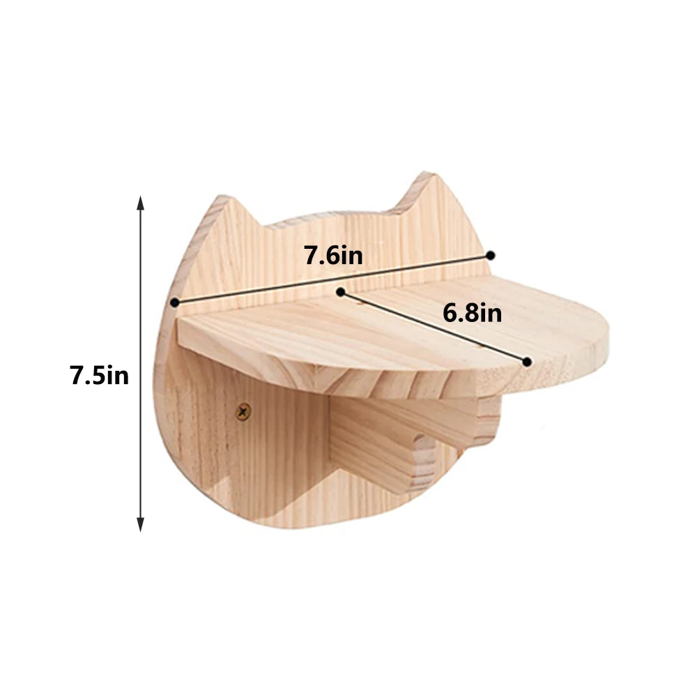 Wall-Mounted Cat Climbing Shelf – 4-Step Stairway with Sisal Scratching Post, Jumping Platforms & Cat Tree Furniture for Indoor Cats.