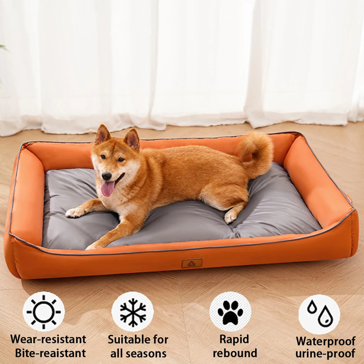 Large Waterproof Dog Bed – Soft All-Season Cooling Pet Sleeping Mat for Dogs, Puppies.