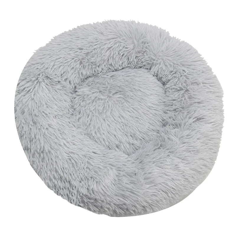 Round Plush Dog Bed – Winter Warm Washable Basket-Style Pet Bed for Small, Medium & Large Dogs & Cats, Soft Sofa-Style Sleeping Cushion.
