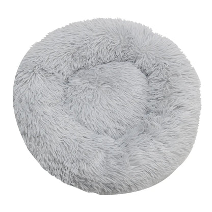 Round Plush Dog Bed – Winter Warm Washable Basket-Style Pet Bed for Small, Medium & Large Dogs & Cats, Soft Sofa-Style Sleeping Cushion.