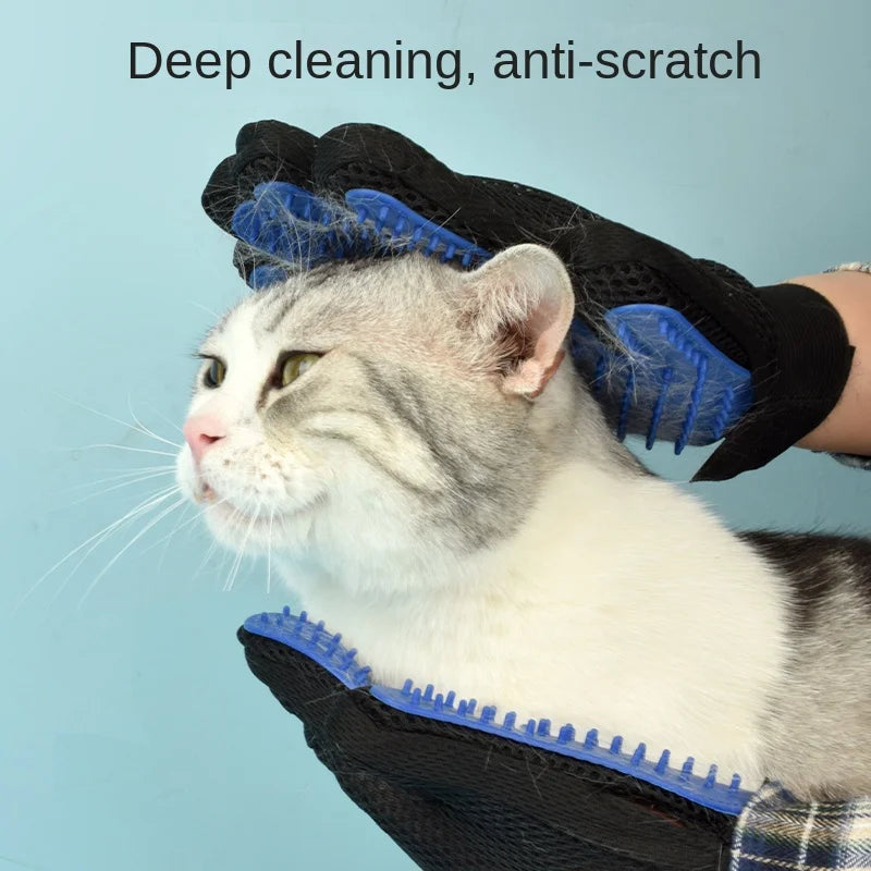 1/10PCS Pet Silicone Grooming Gloves – Effective Hair Removal & Deshedding Comb for Cats & Dogs, Ideal for Bathing & Daily Cleaning.