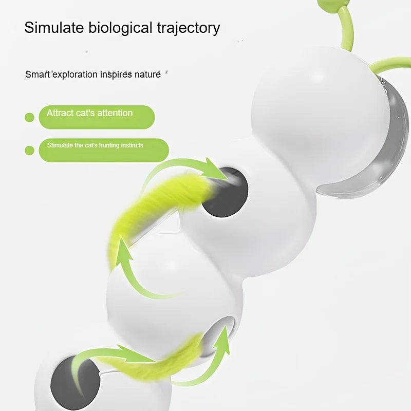 Automatic Sensor Cat Toy – USB Rechargeable Interactive Toy for All Cat Breeds, Helps Relieve Boredom & Encourage Exercise.