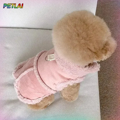 Luxury Dog Vest Jacket – Soft Designer Autumn & Winter Coat for Small to Medium Dogs, Cute Pet Clothing & Homewear Accessory.