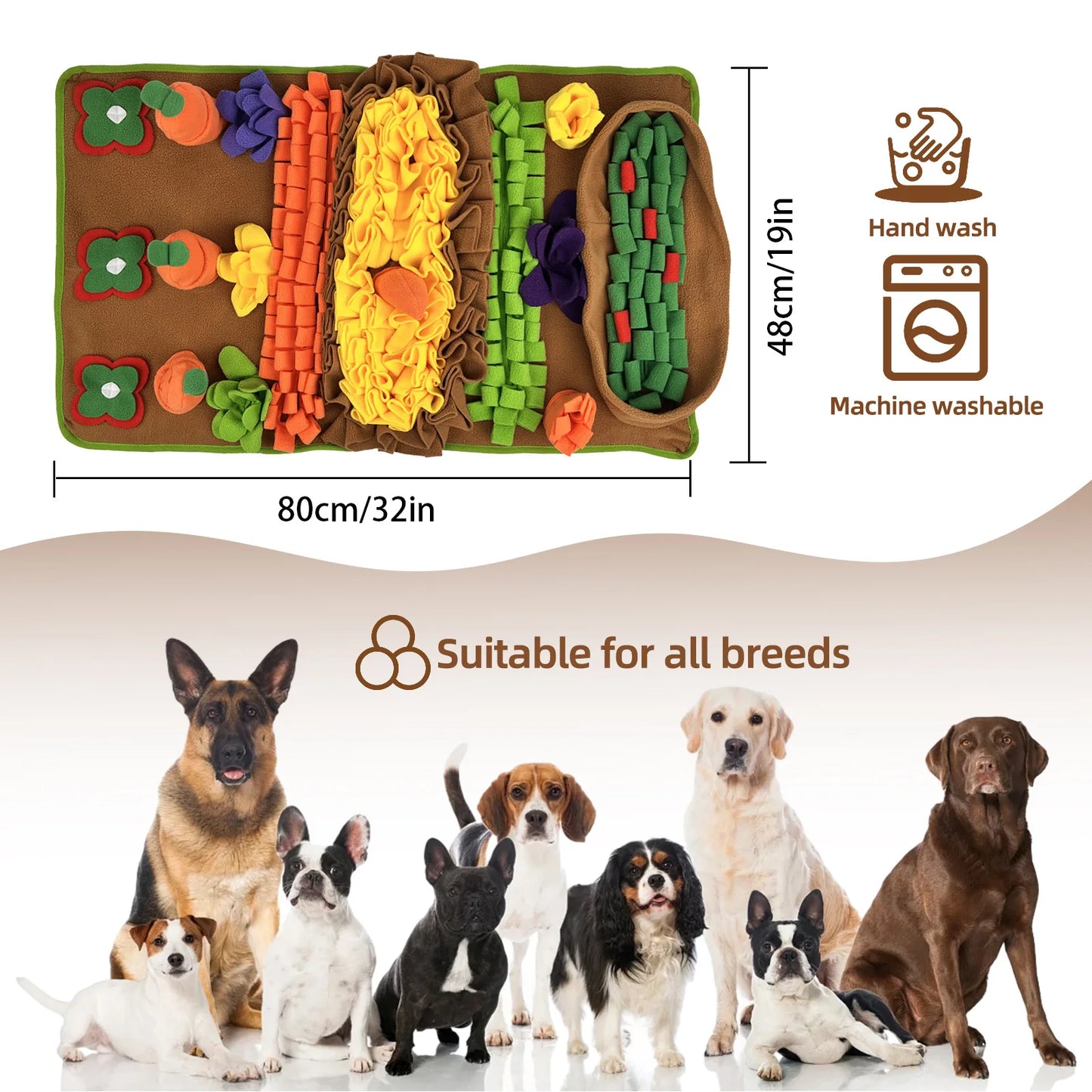 Pet Snuffle Mat – Interactive Dog Training & Slow Feeding Mat for Hidden Treats, Anti-Boredom & Anti-Choking Pet Toy.
