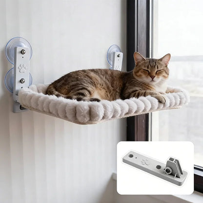 Cat Window Hammock – Strong Suction Cup Mount, Cozy Window Perch for Indoor Cats.