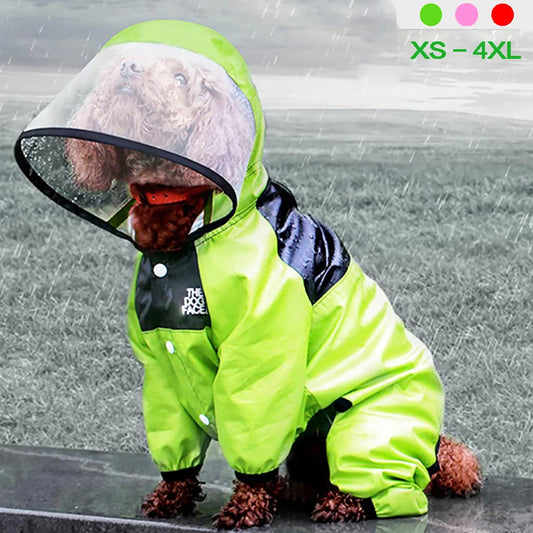 Waterproof Dog Raincoat Jumpsuit – Water-Resistant Pet Jacket with Hood for Small & Large Dogs, Outdoor Rain Protection Coat.