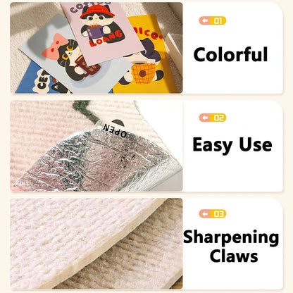 1PC Anti-Scratch Cat Mat – Cartoon Self-Adhesive Trimmable Carpet Pad for Furniture, Sofa & Wall Protection from Cat Scratching.