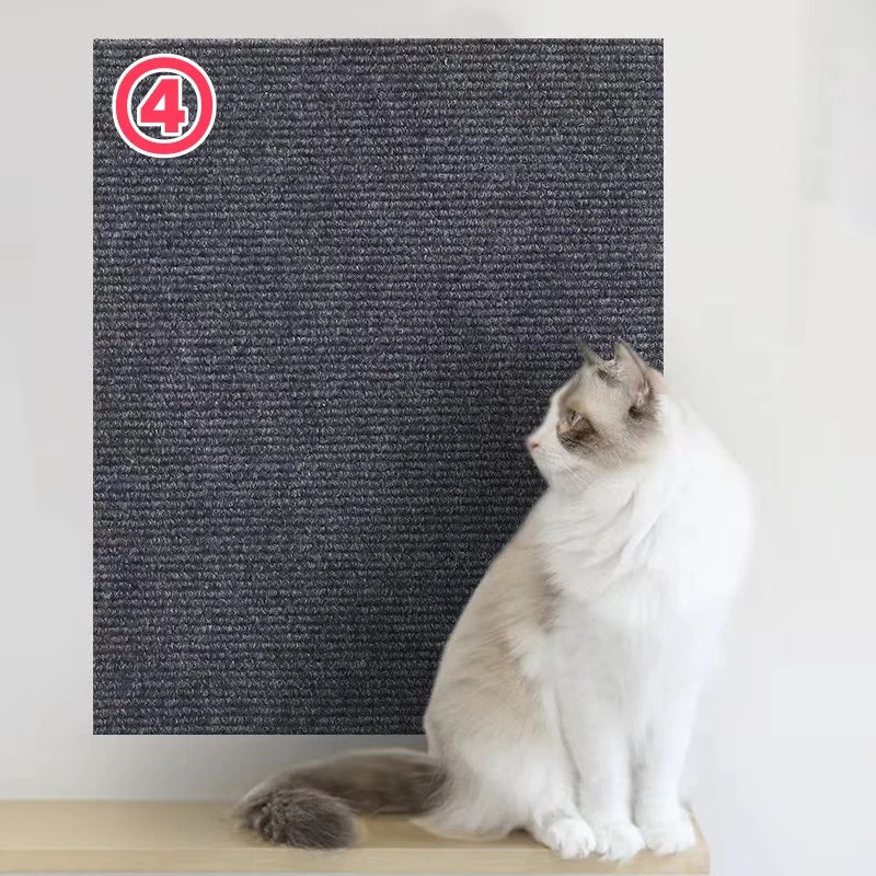Self-Adhesive Cat Scratch Board Carpet – DIY Trimmable Wall & Sofa Protector for Cats, Anti-Scratch Pad for Claw Sharpening & Furniture Protection.