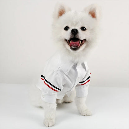 Designer Pet Shirt – Japanese, Korean & British Style Casual Outfit for Dogs & Cats, Fashionable Spring & Summer Clothing.