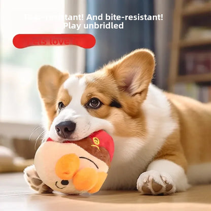 Interactive Electric Dog Toy – USB Rechargeable Plush Jumping Ball Puzzle Toy (Clown/Pig Cartoon Design) for Dog Training & Play.