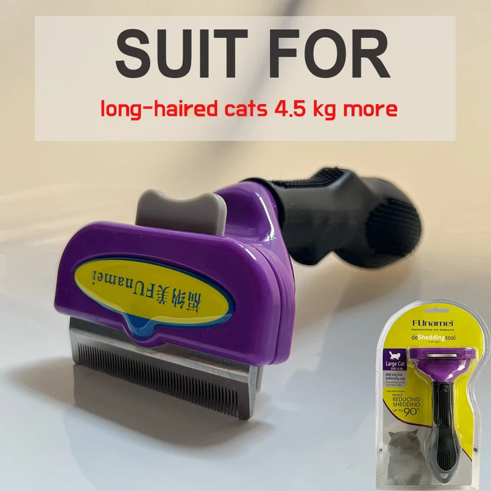 Pet Grooming Brush for Dogs & Cats – Hair Removal Comb with Gentle Massage Design for Shedding, Detangling & Everyday Grooming.