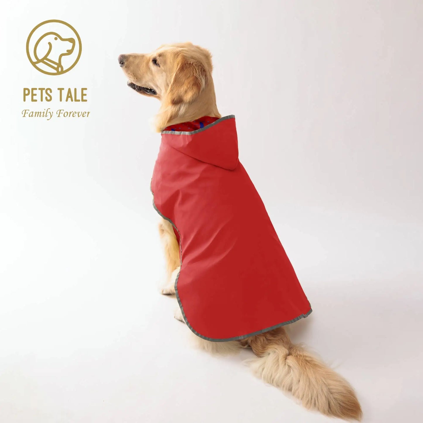 Double-Layer Yellow Dog Raincoat – Stylish & Waterproof, Reversible Two-Way Wear for Small and Medium Dogs.
